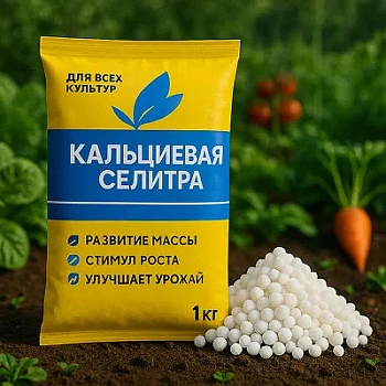 Кальциевая селитра (1 кг.) — комплексное удобрение для рассады, сада и огорода